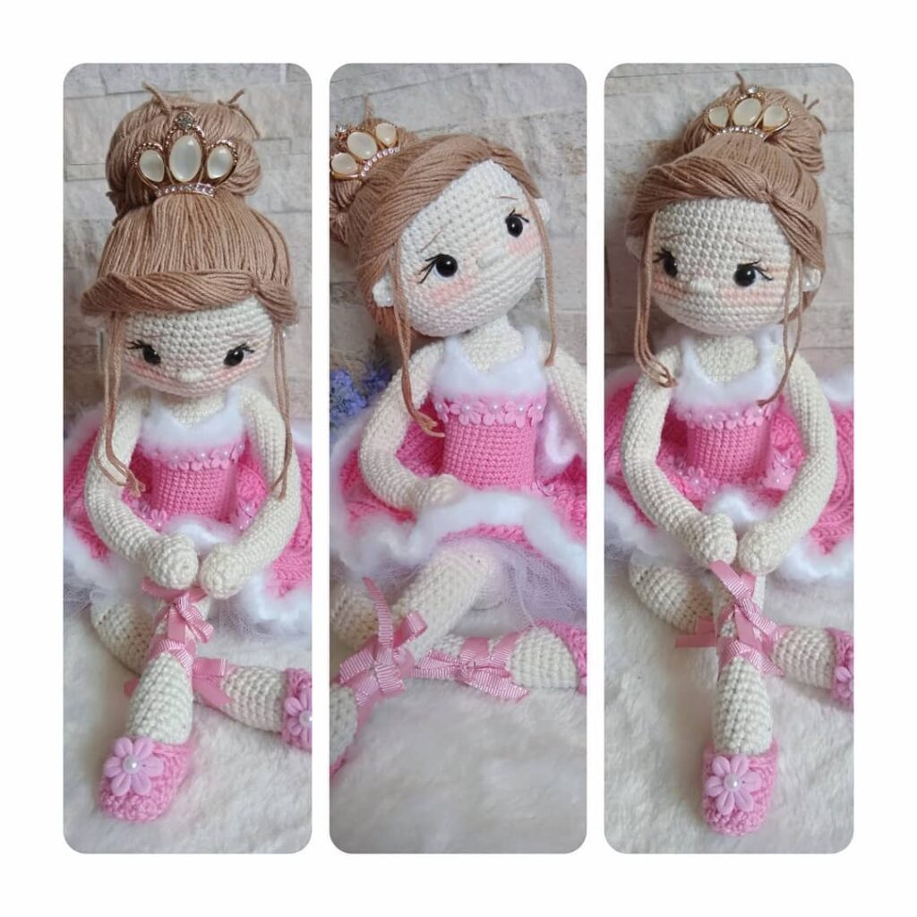 bonequinha de crochê bailarina