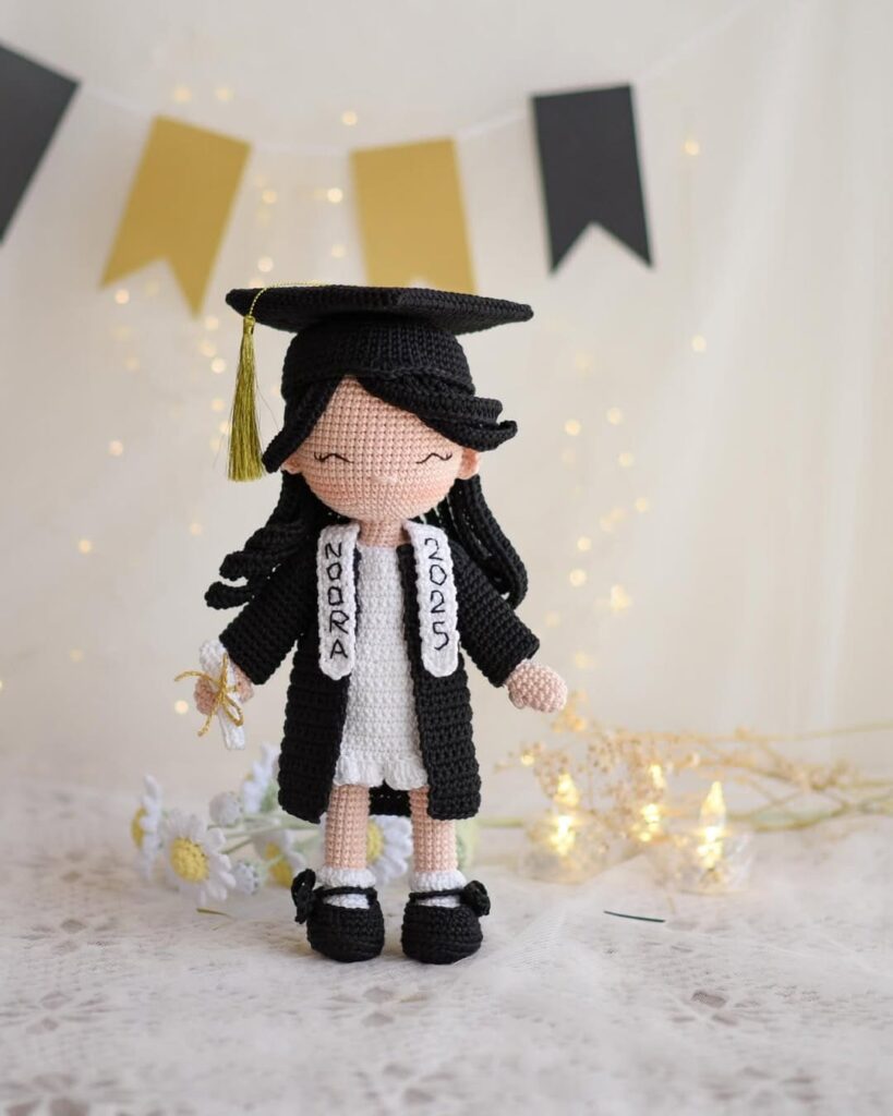 boneca personalizada amigurumi de formatura