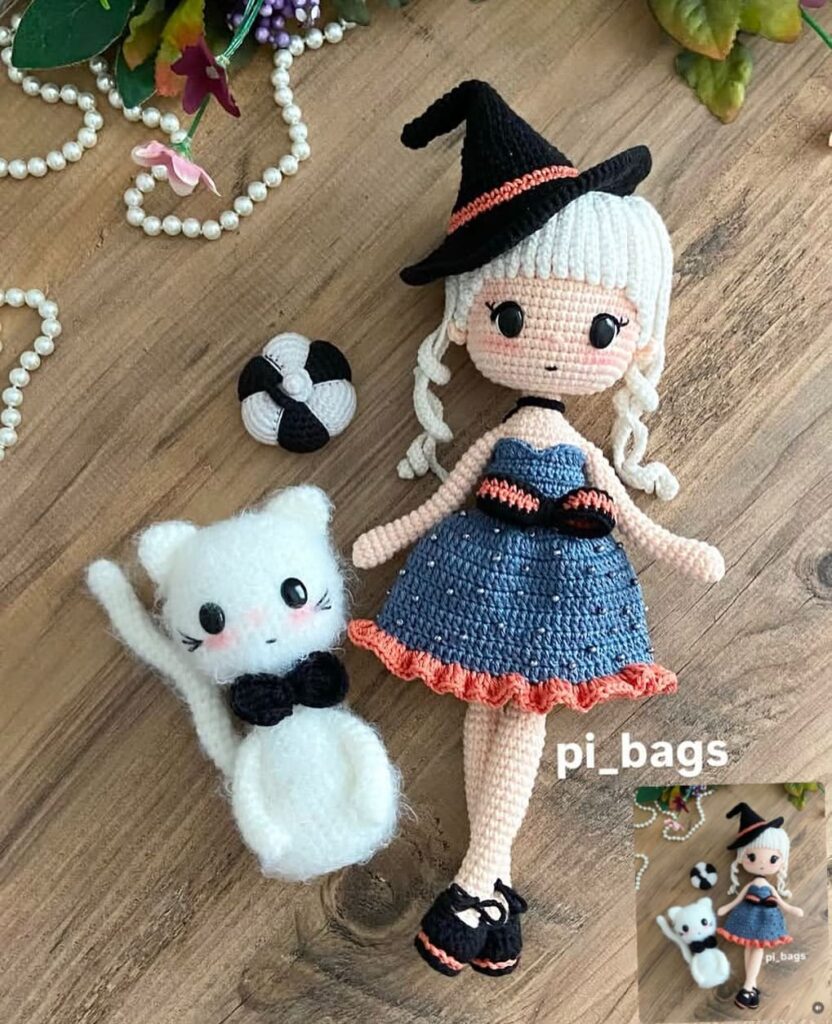 amigurumi haloween bruxa