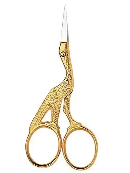 Tesoura para bordado com ponta fina, ideal para bordado livre