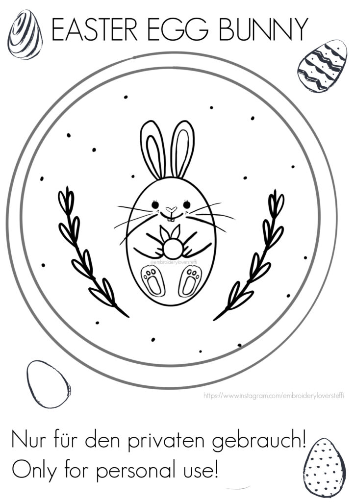 risco de bordado de coelho da páscoa