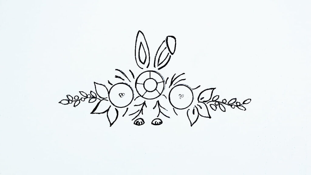 riscos de páscoa para bordar coelho com flores