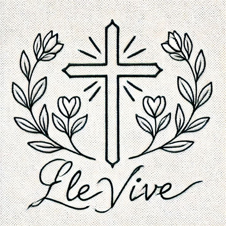 riscos de páscoa para bordar - ele vive